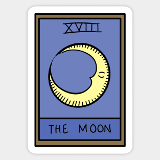 the moon tarot card Sticker